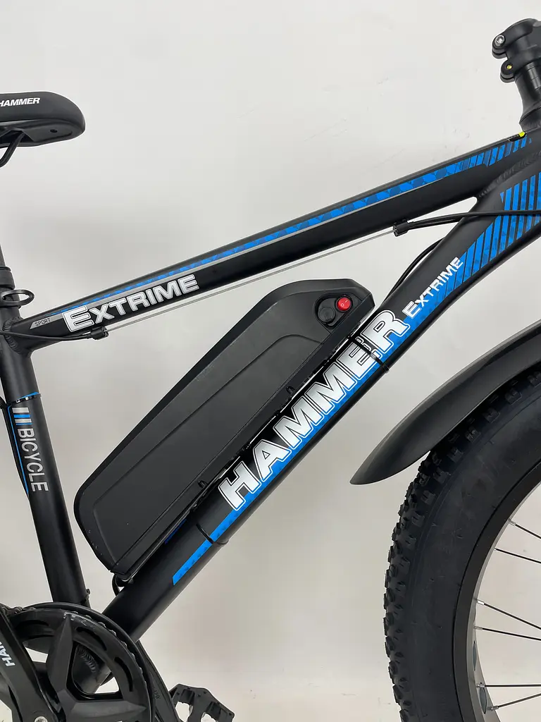 Электровелосипед Hammer Fatbike 26" (1000W 48V 21Ah) Черно-синий - фото 8