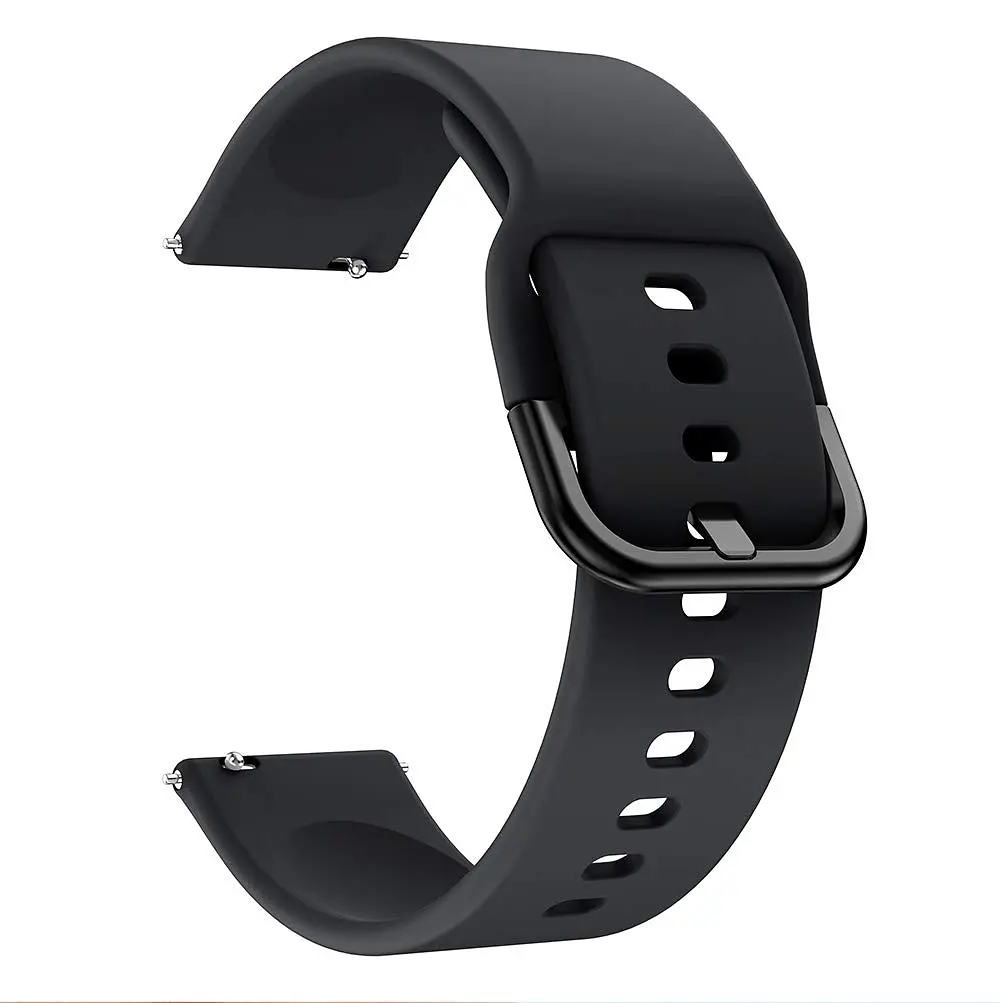 Ремінець BeWatch для Mobvoi TicWatch Pro 3/Huawei Watch GT 2 46мм/GT 2 Pro силіконовий 22мм Чорний (1022301) - фото 2