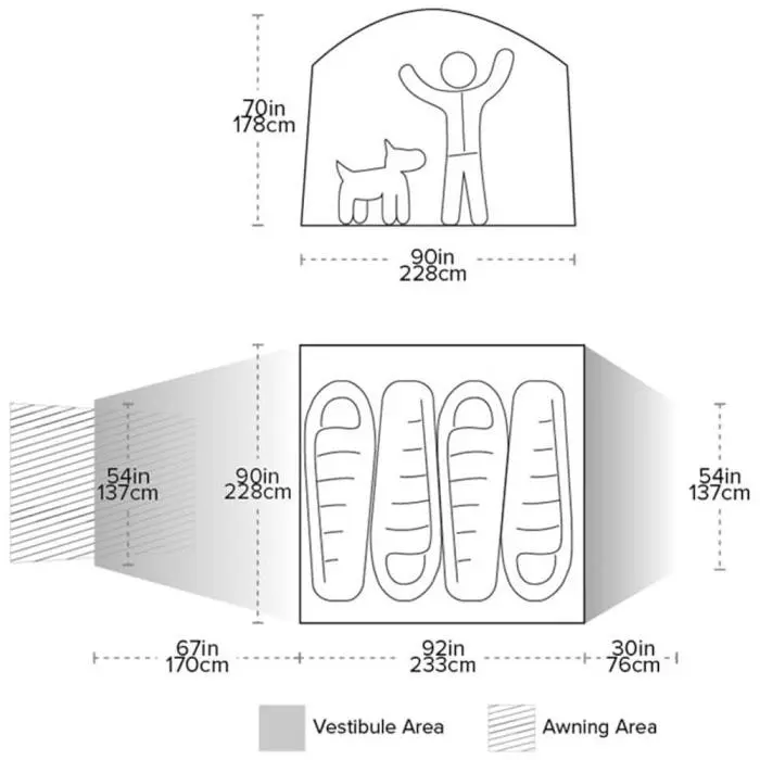 Палатка Big Agnes Bunk House 4 Оранжевый - фото 2