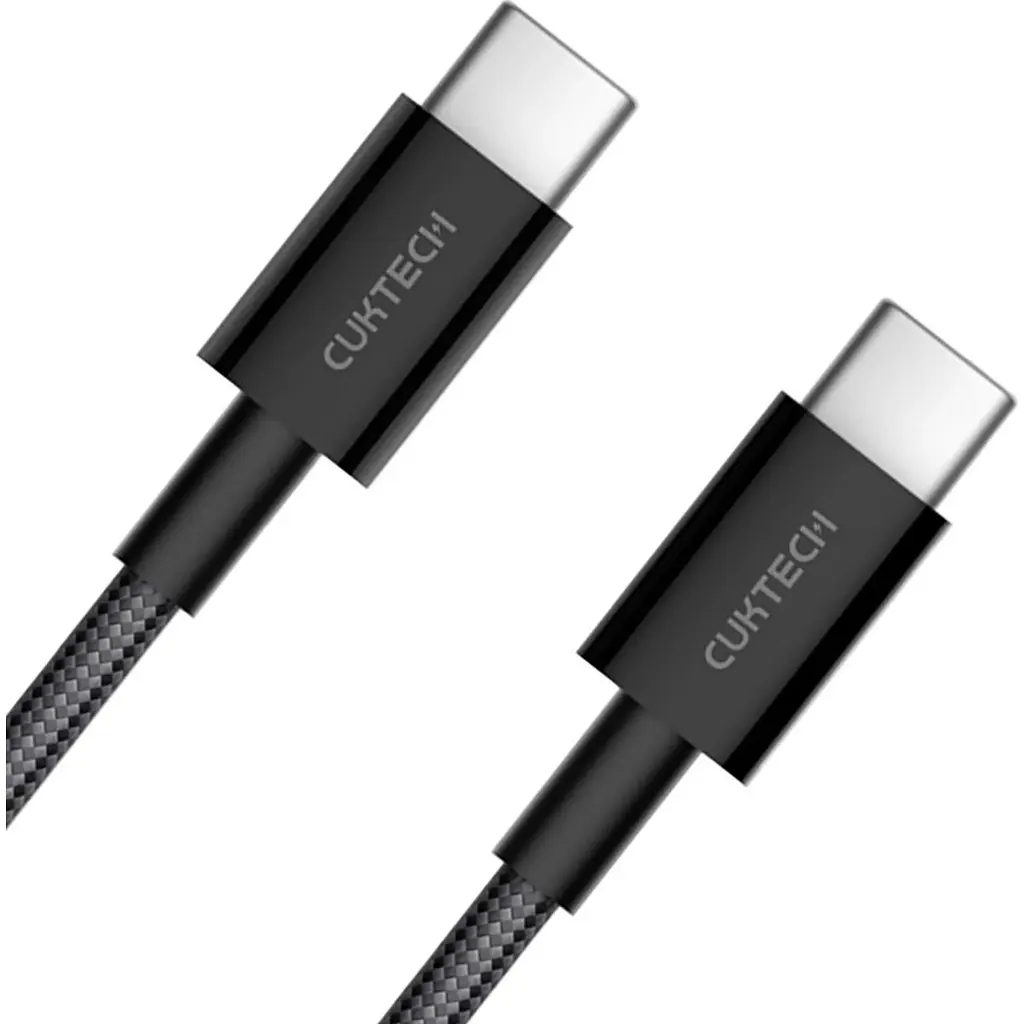 Кабель CUKTECH CTC315P USB-C to USB-C Braided 60W 1.5m Light Grey (CKCTC315PCHG) [171981] - фото 2