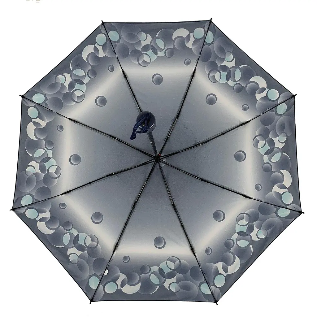 Женский складной зонтик механический S&L 97 см синий - фото 3