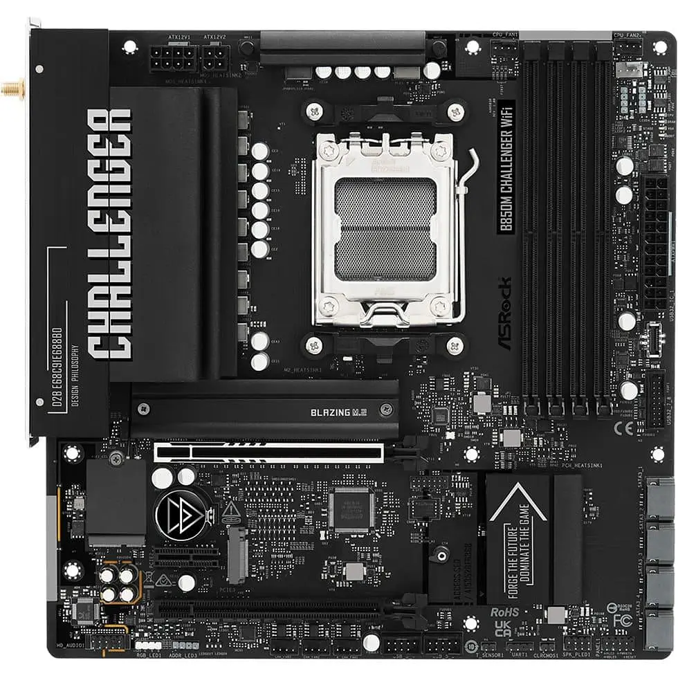 Материнська плата ASRock B850M CHALLENGER WIFI (B850M CHALLENGER WIFI) (Socket AM5, AMD B850, Micro-ATX) - фото 2