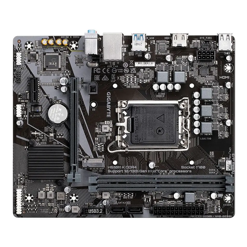 Материнська плата GIGABYTE H610M K DDR4 - фото 2