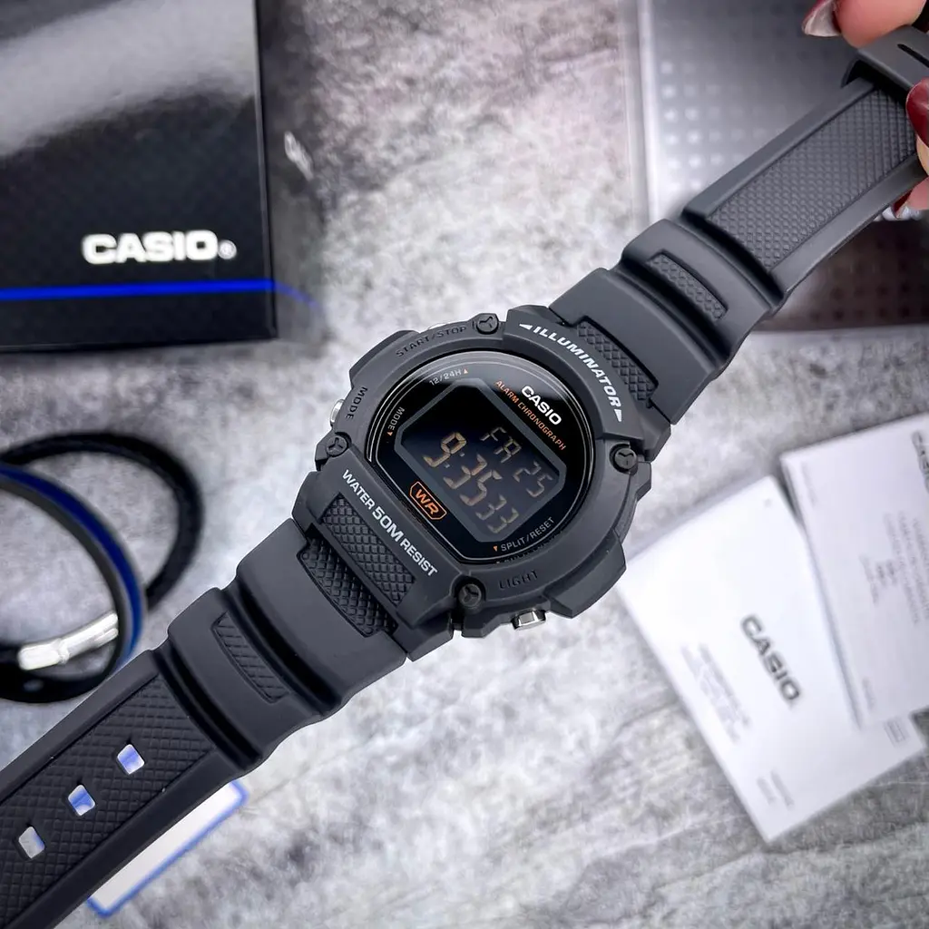 Чоловічий годинник Casio W-219H-8B Темно-синій ( AT1141-0058 ) - фото 6