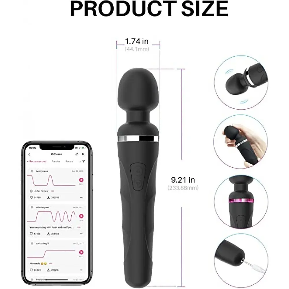 Вібратор Lovense Domi 2 23.4 см чорний - фото 4