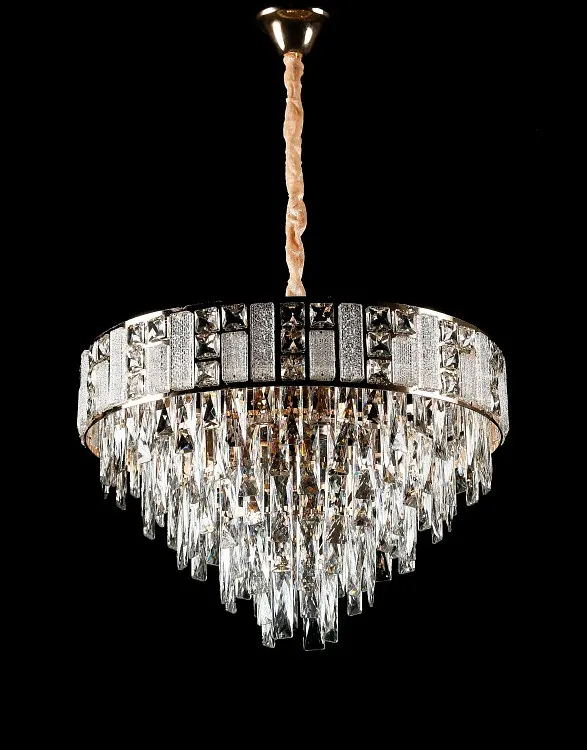 Підвісна кришталева люстра Splendid Ray L5602A/600/8 (FGD), золото, 8 ламп E14, від 13-20 м² - фото 2