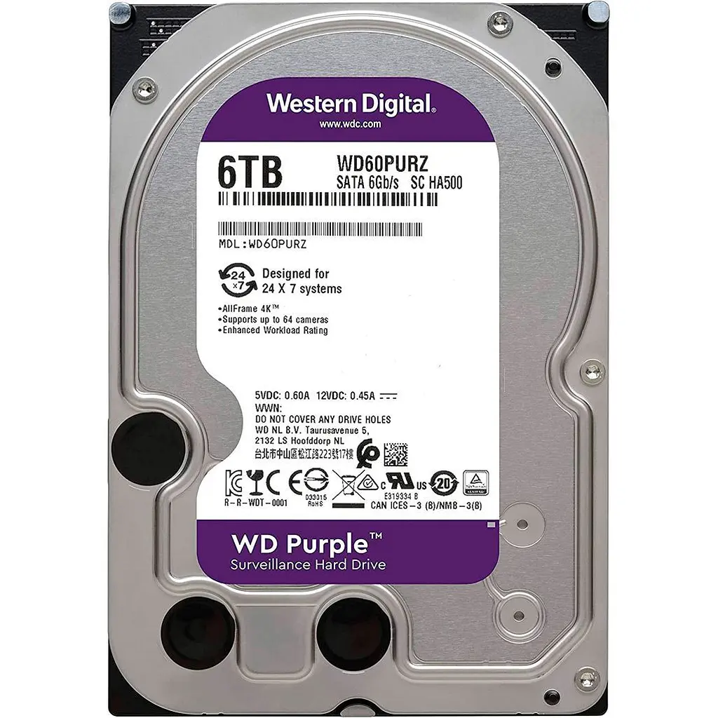 Жорсткий диск 3.5` WD Purple 6TB SATA 256MB (WD64PURZ) [106855] - фото 2