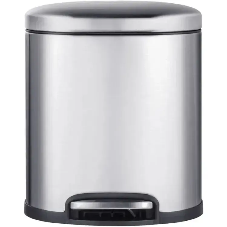 Відро для сміття з плавним закриттям овальне Mixxus Premium Topper-TC0205 SS Color 5л нержавіюча сталь MI7059, Нержавіюча сталь