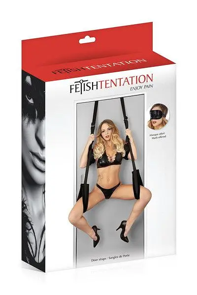 Fetish Tentation Door Straps - Секс-гойдалка на двері з маскою на очі