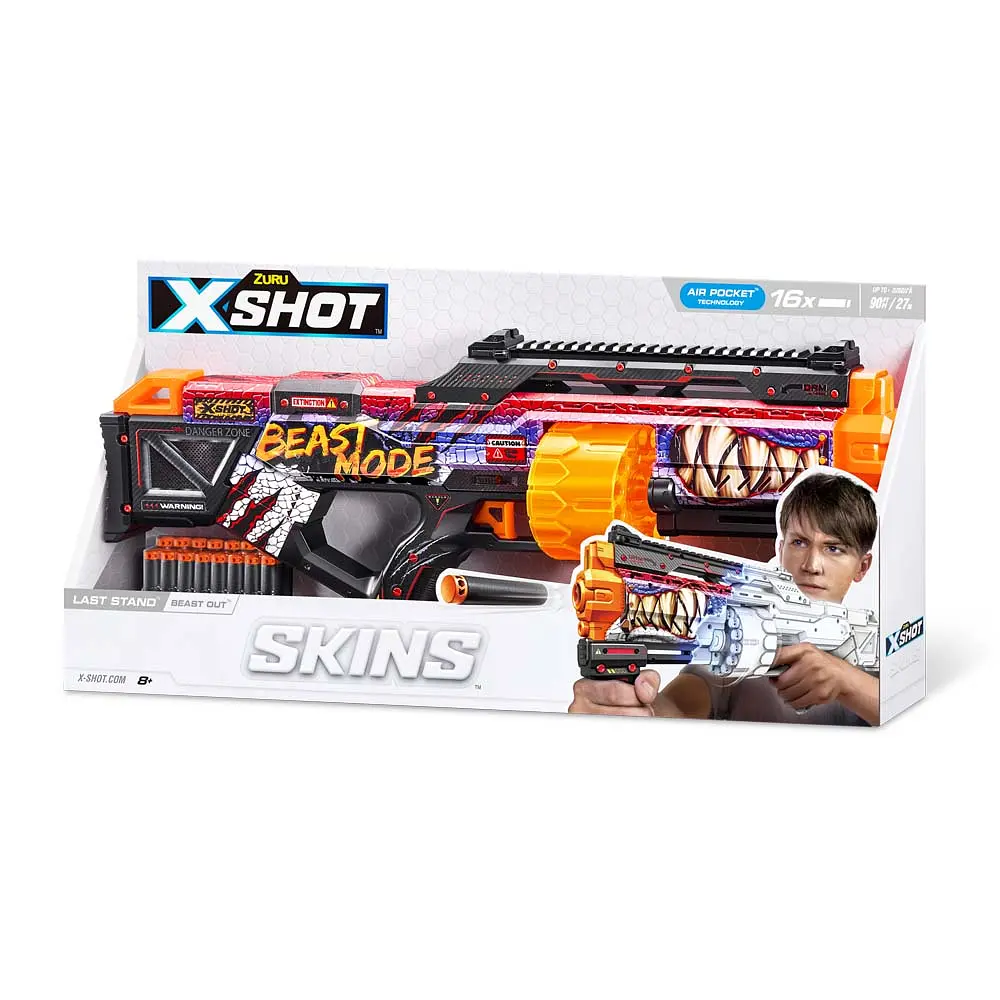 Швидкострільний бластер Zuru X-Shot Skins Last Stand Beast Out 16 патронів (36518J) - фото 5