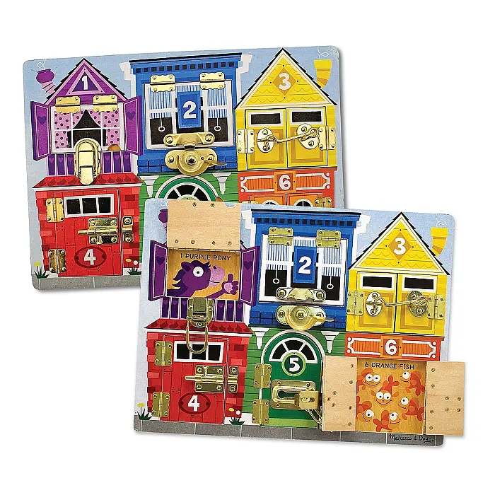 Дошка Melissa&Doug із засувками дерев'яна (MD13785) - фото 4