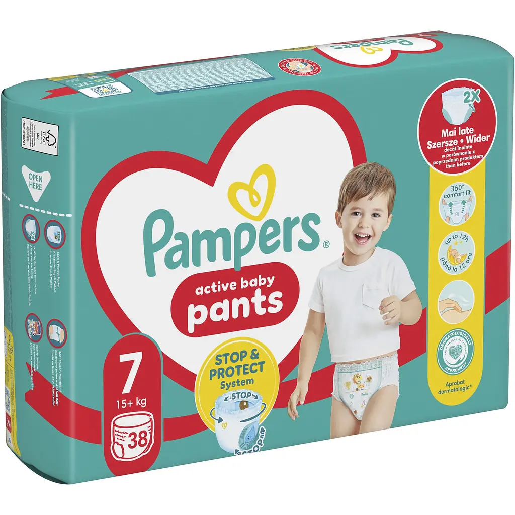 Підгузки-трусики Pampers Active Baby Pants Розмір 7 (15+ кг) 38 шт.  - фото 2