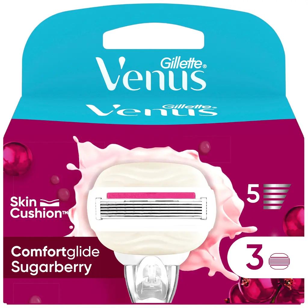 Змінні картриджі для гоління Gillette Venus Pro Comfortglide Sugarberry Scented жіночі 3 шт. - фото 2