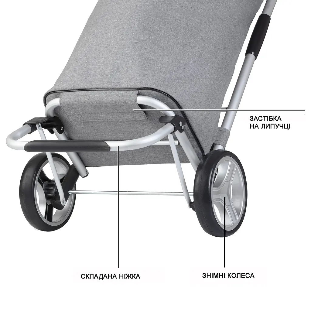 Сумка-візок ShoppingCruiser Foldable 45 Grey (604360) - фото 7