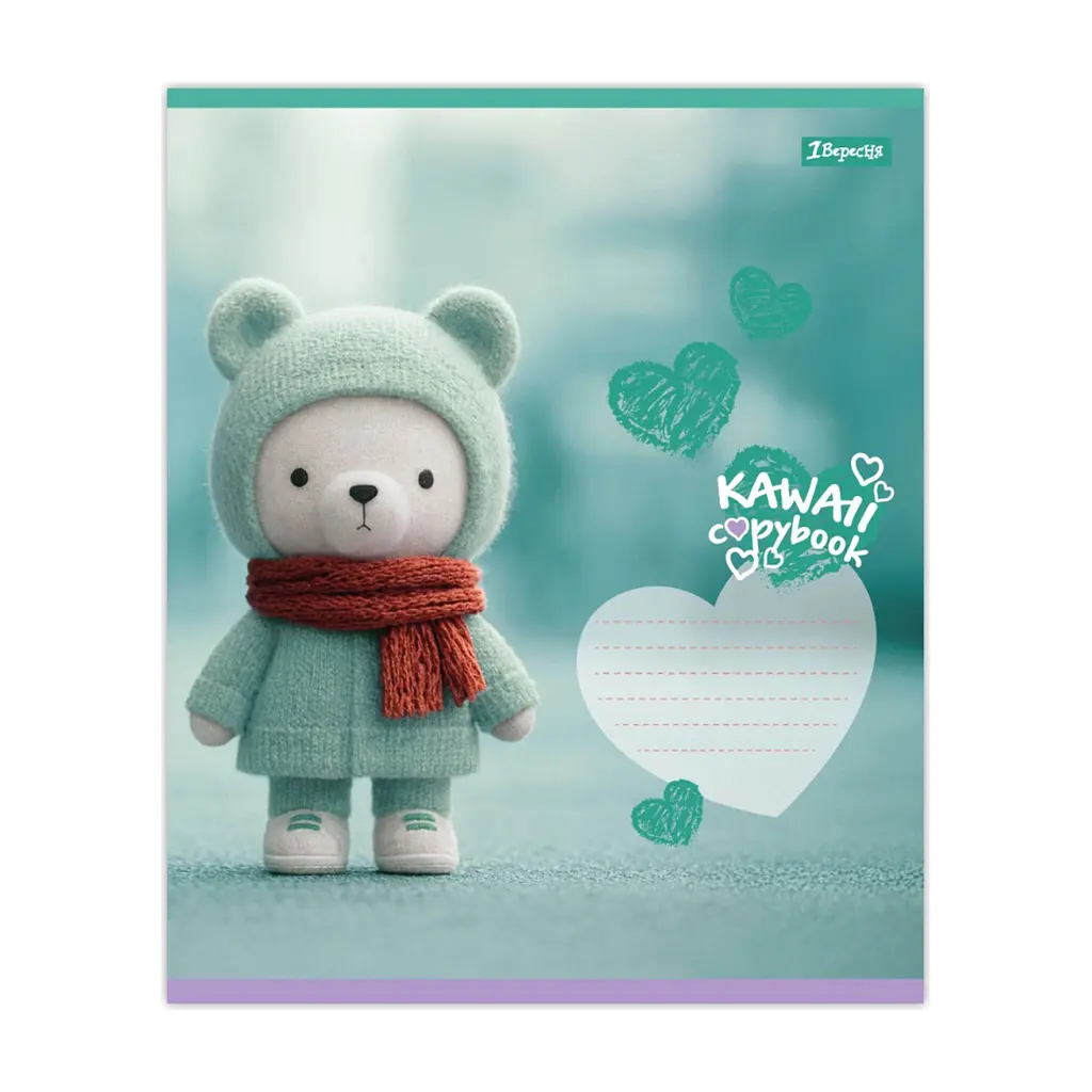 Зошит 1 вересня Kawaii notebook А5 12 аркушів лінія (768738), в асортименті - фото 3