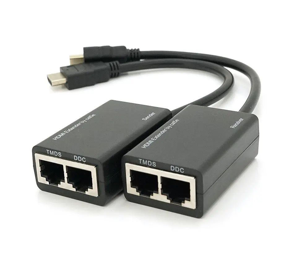Удлинитель HDMI сигнала пассивный через 2 витых пары CAT-5e/6e Voltronic YTSEP 30m