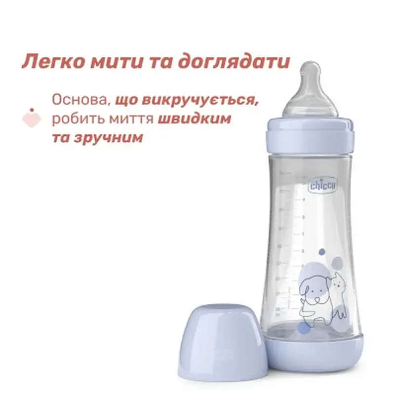 Пляшечка для годування Chicco Perfect 5 із силіконовою соскою 4+ місяців 300 мл Блакитна (20235.22.40) - фото 5