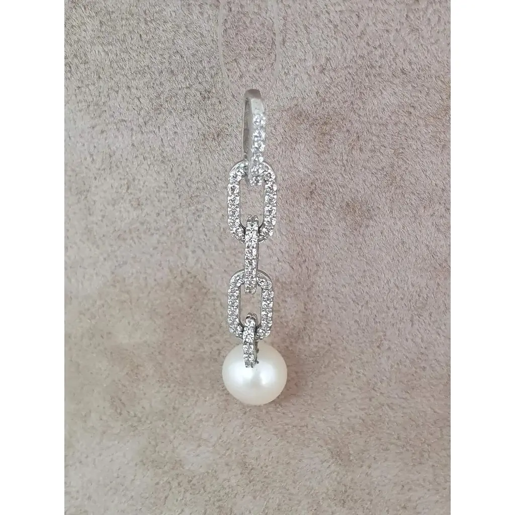 Срібна підвіска Qvaliz з перлами і фіанітами. 90300356 - фото 2
