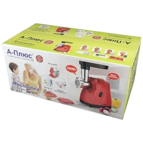 Електрична м'ясорубка з насадками для соку А-Плюс  - фото 4
