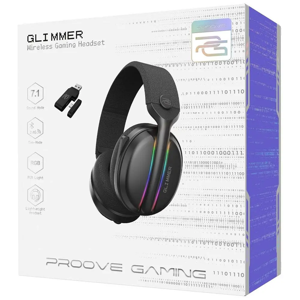Ігрова гарнітура Proove Gaming Glimmer (APP) Black Purple (WHGL00022016) - фото 3
