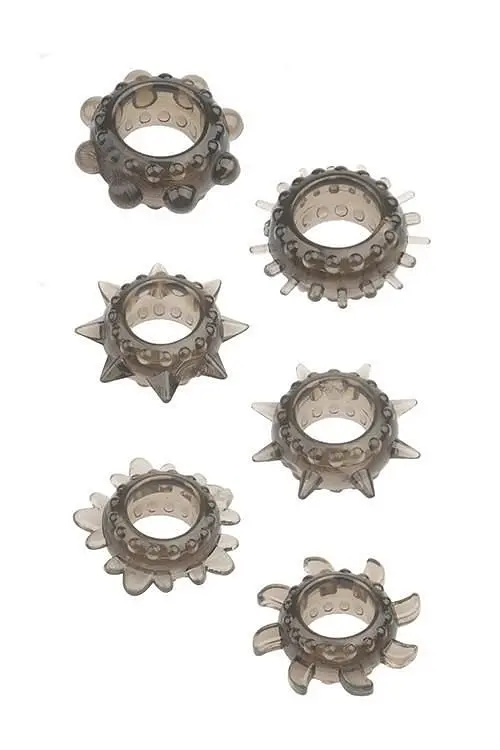Набір ерекційних кілець Dream Toys Ring Set, 6 шт (чорний)