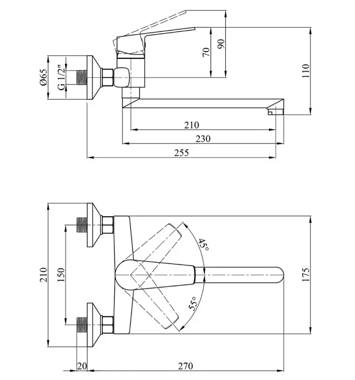 Смеситель для кухни Kroner KRM Oker - С040 (CV031473) - фото 6