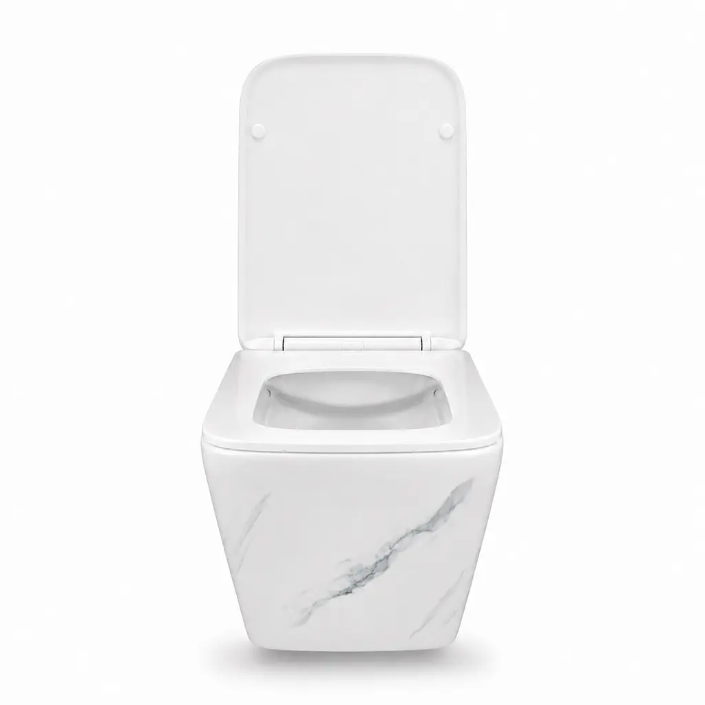 Підвісний безободковий унітаз VBI Caprera Tornado 52x36 см marble nature VBI-020304 - фото 4
