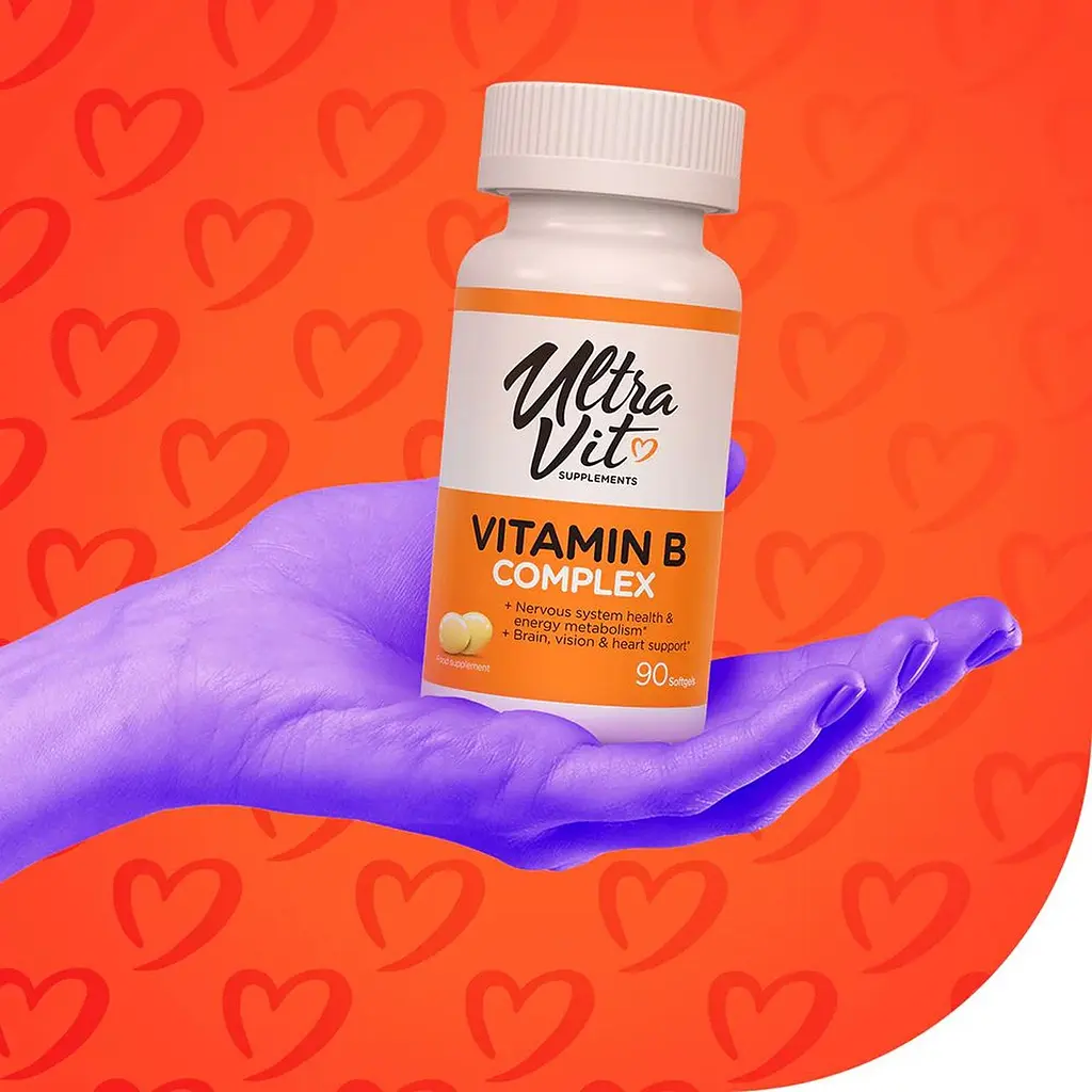 Комплекс Vplab UltraVit Vitamin B 90 м'яких капсул - фото 4