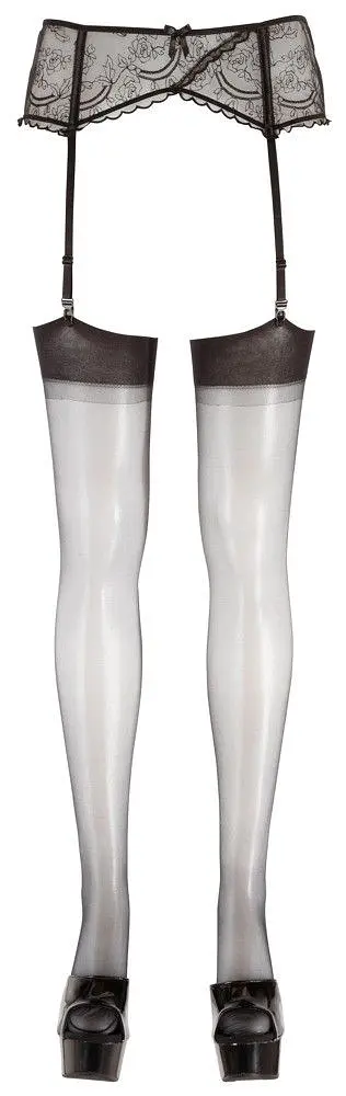 Панчохи Cottelli Legwear з декоративним швом, 6 (чорні) - фото 3