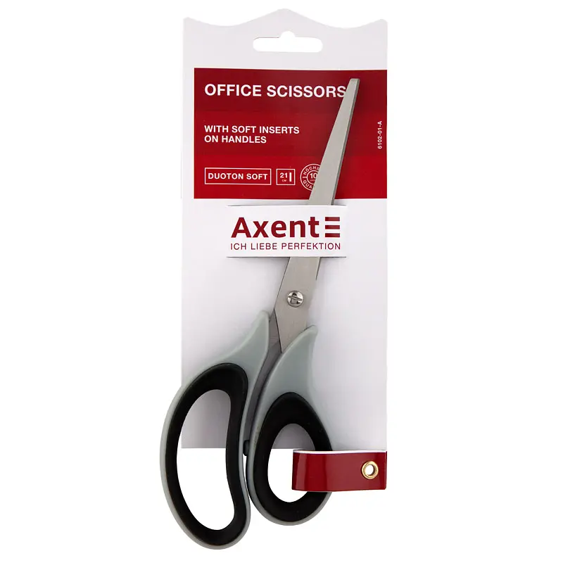 Ножиці Axent Duoton Soft 21 см сіро-чорні (6102-01-A) - фото 3