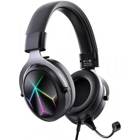 Ігрові навушники повнорозмірні Onikuma Gaming with LED X10 Pro з підсвічуванням і мікрофоном - фото 4