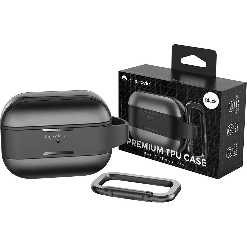 Чохол AhaStyle Rugged Aluminium Case для AirPods Pro 2 Black [133852] - фото 2