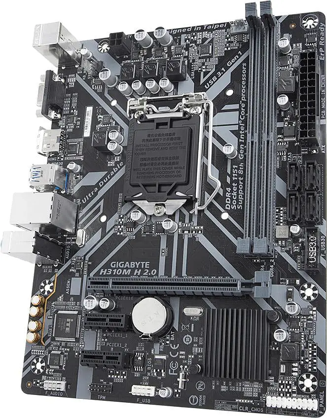 Материнська плата Gigabyte H310M H 2.0 (H310M H 2.0) (Socket 1151 v2, Intel H310, Micro-ATX) Б/в - фото 3