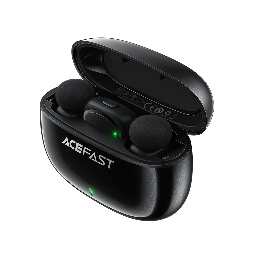 Бездротова мікрофонна система ACEFAST R2 wireless lavalier microphones Black (6974316284901) - фото 4