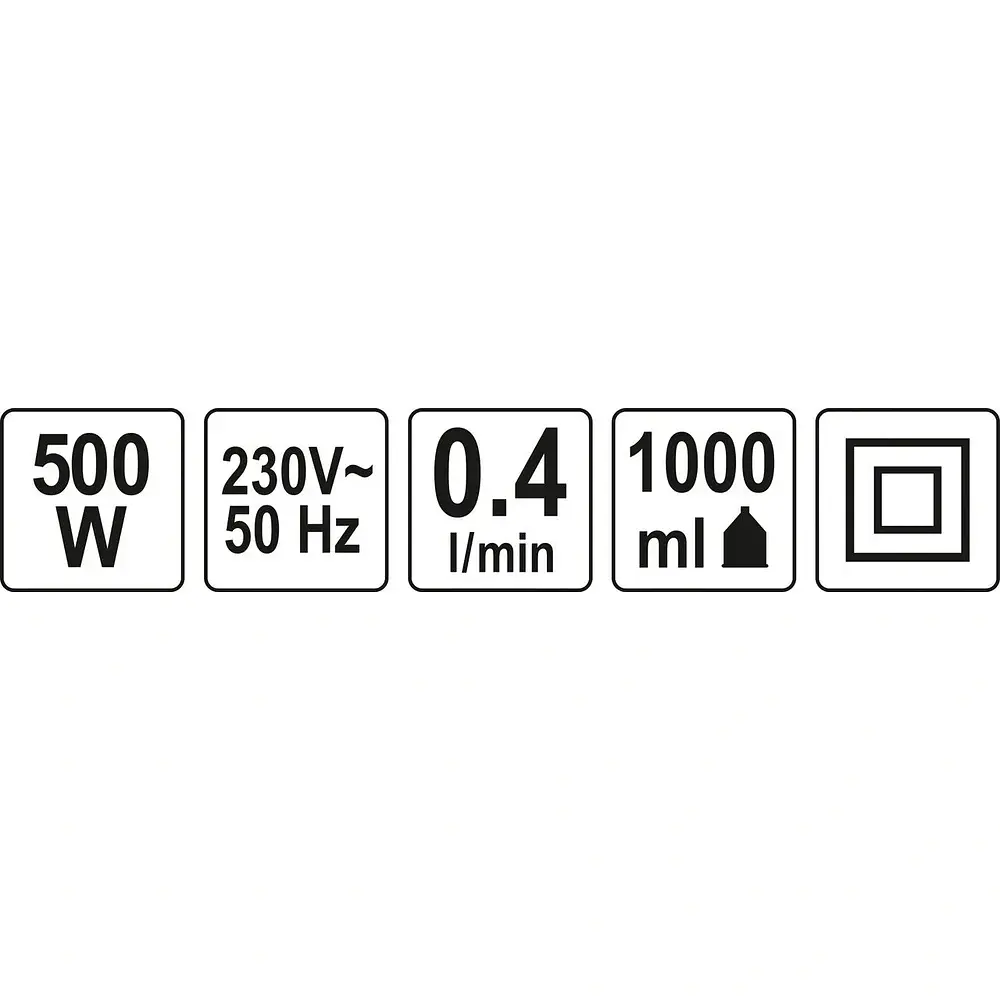 Пистолет для покраски стен Yato 500 Вт бачок 1 л (YT-82550) - фото 4