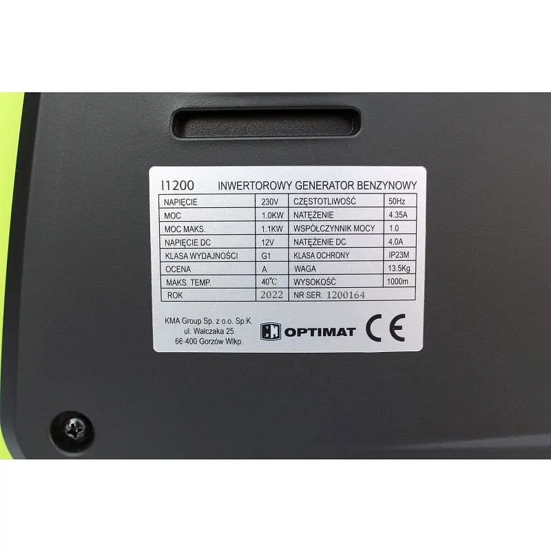 Інверторний бензиновий генератор Optimat Smart Energy I1200 [160343] - фото 4