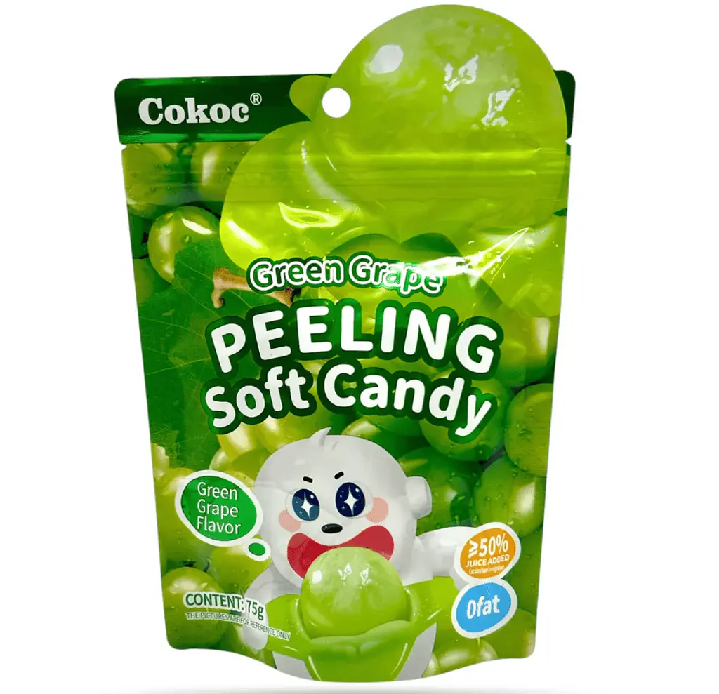 Желейні цукерки Cokoc Peeling Soft Candy Green Grape 75г