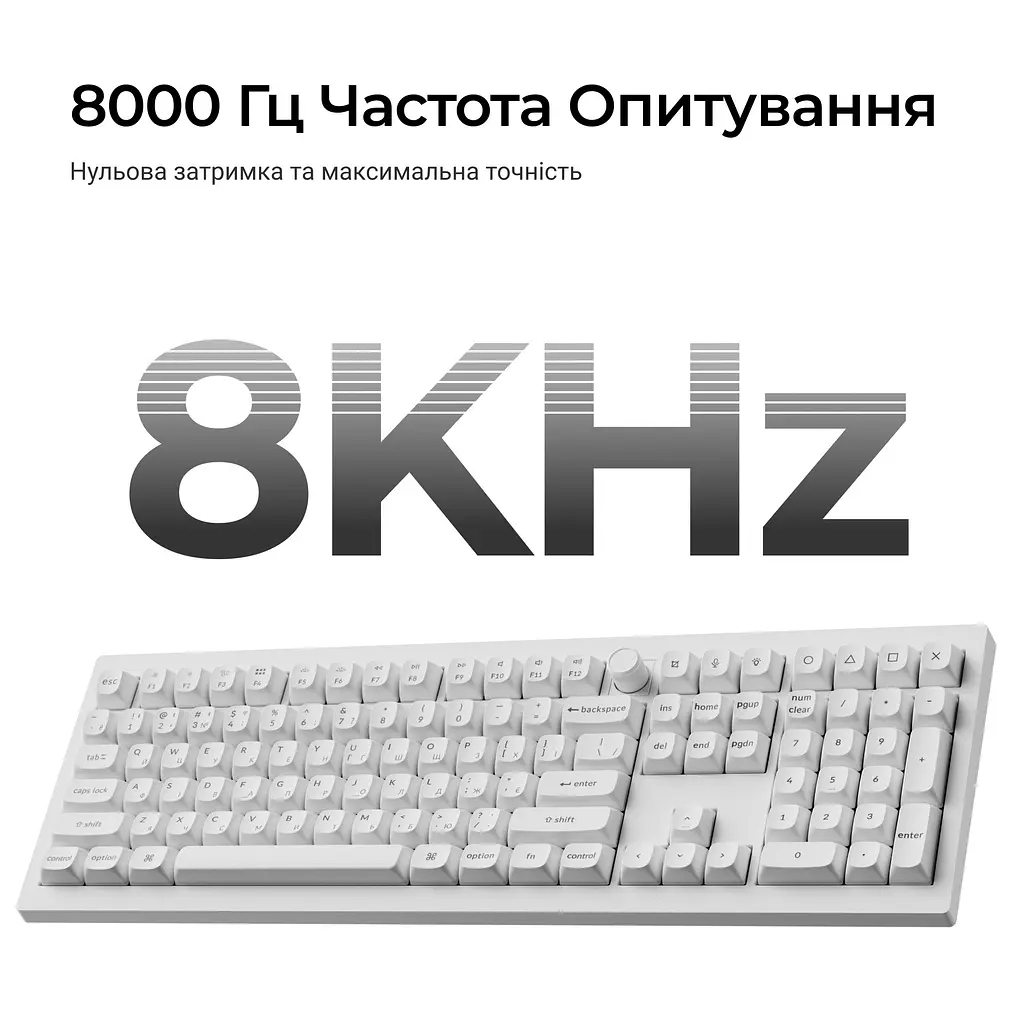 Клавіатура бездротова Keychron V6 Ultra Keychron Red Switch White RGB (V6U-F1-UA) - фото 10
