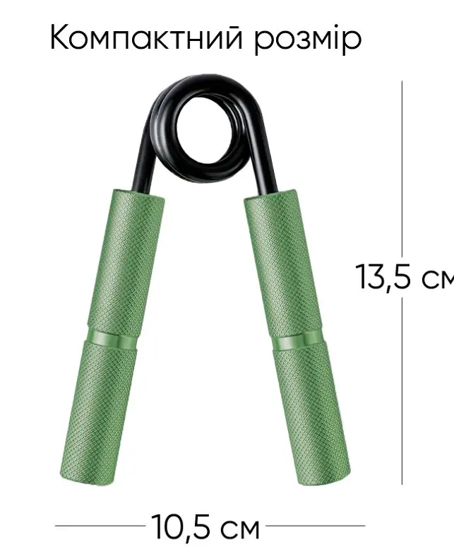 Кистевой эспандер EasyFit Hand Grip PRO 91 кг зеленый (200 lb) (EF-1902-200) - фото 2