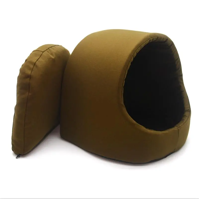 Будка для котів та малих порід собак Zoo-hunt Екко коричневий №1 36х32х32 см (ZH48818147-1) - фото 4