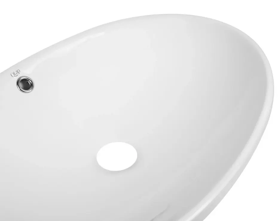 Комплект Qtap Dove: Раковина накладная овальная 635x420x150 мм White + Донный клапан PU02O (QT06113077WN47309) - фото 4