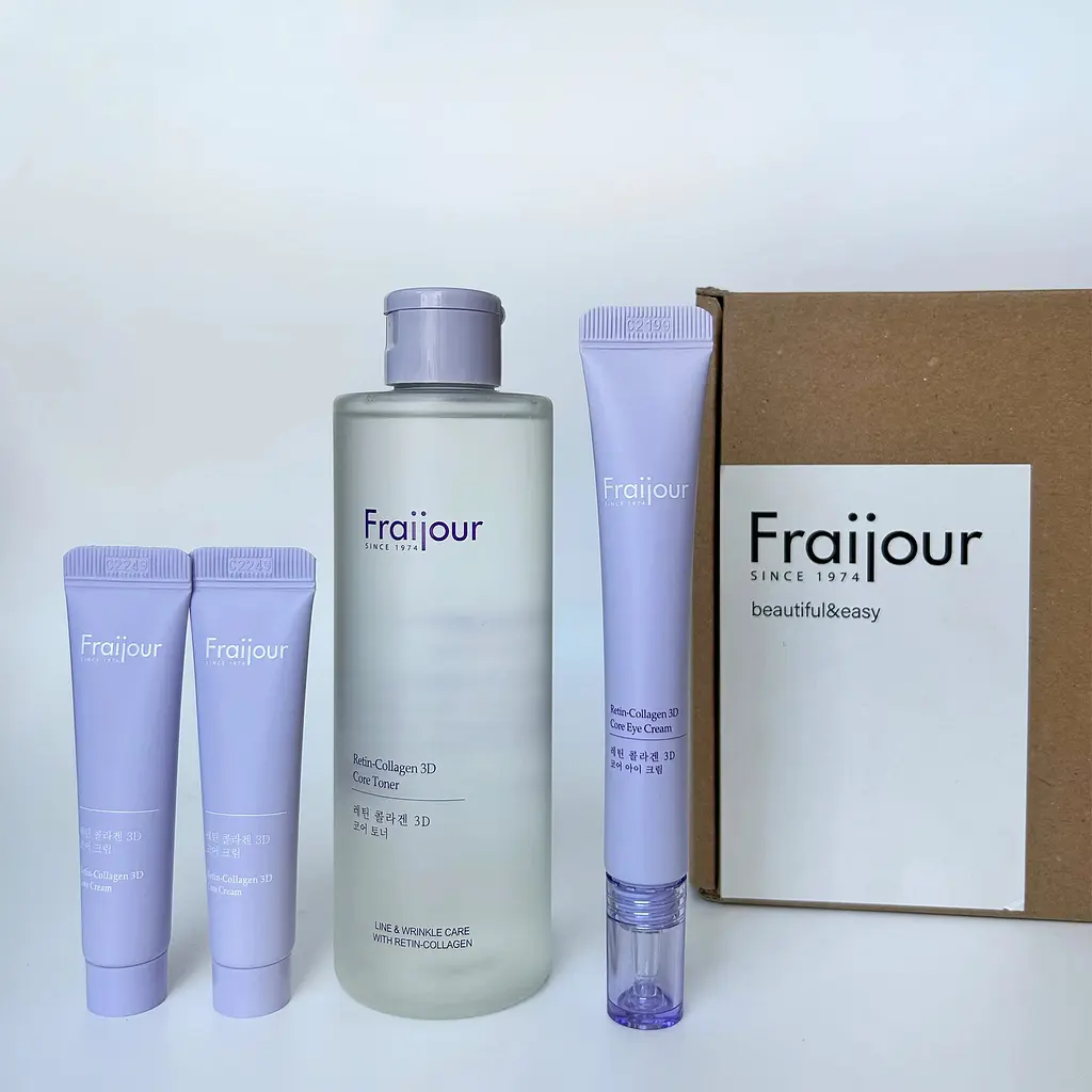 Набір базовий Ліфтинг та Освітлення Retin-Collagen 3D Core toner Fraijour 250 мл Eye cream 15 мл Cream 2х10 мл - фото 2