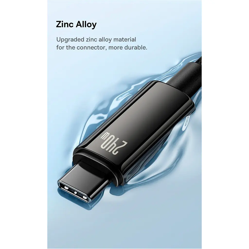 Дата кабель USB-C to USB-C 1.0m 240W Black Baseus (CAWJ040001) - фото 11
