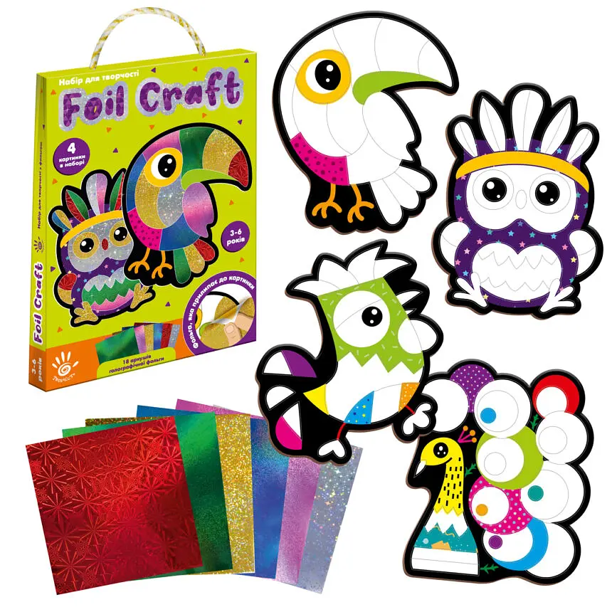 Набір для творчості Vladi Toys Foil Craft Пташки, українська мова (VT4433-12) - фото 2