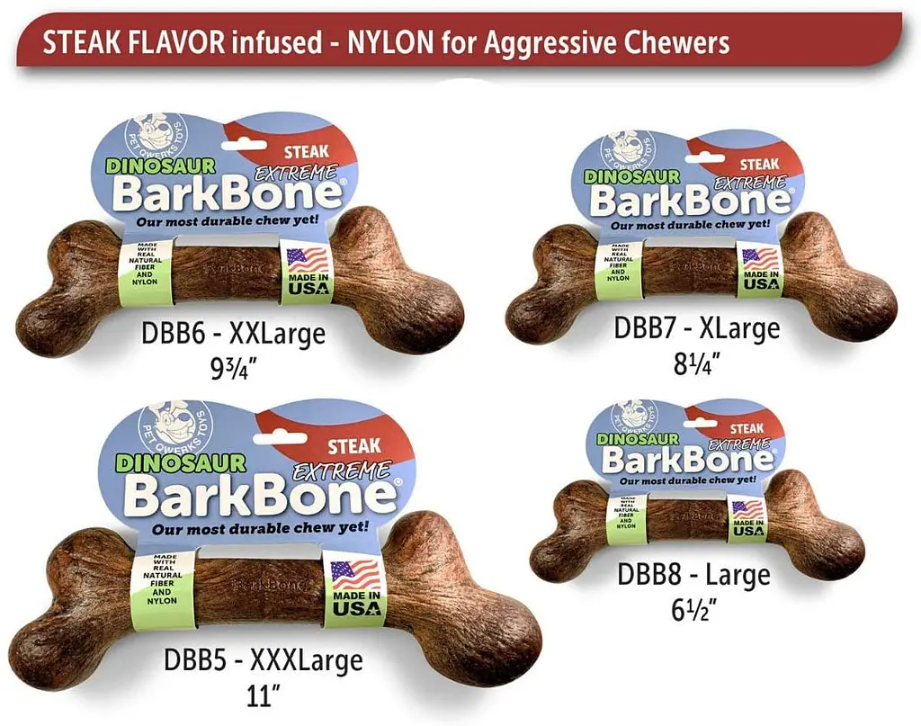 Жувальна кістка для собак Pet Qwerks Extreme Dinosaur BarkBone - фото 2