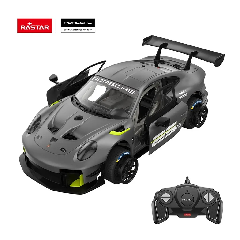 Конструктор RASTAR машинка Porsche 911 GT2 RS Clubsport 25 R/C 1:18 серый 99600 - фото 3