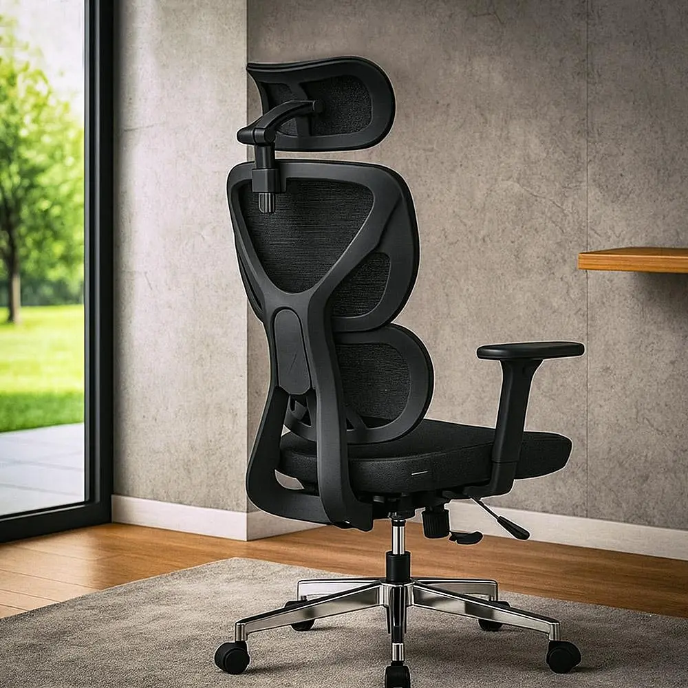 Крісло Mealux D1 Air Fabric Black ( HF-D1 F/B) - фото 4