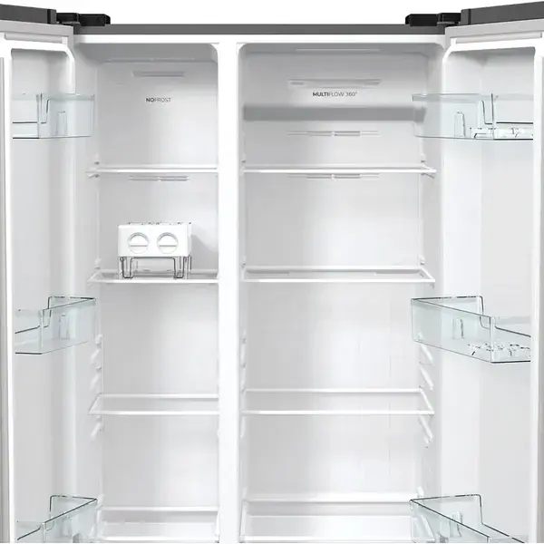 Холодильник Gorenje SBS 179х67х92 см 2 двери 356( 191) л А++ NF+ инв. внешний дисплей матовый серый - фото 5