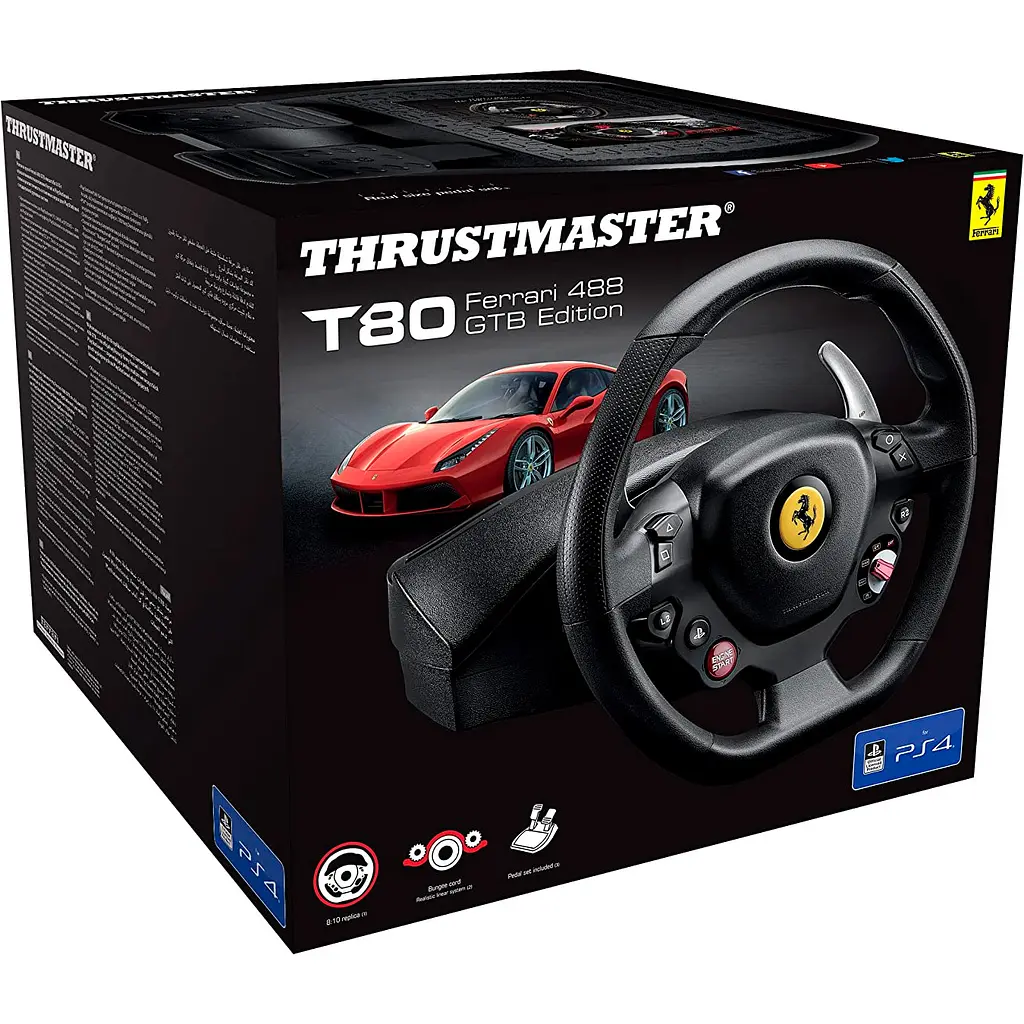 Ігрове кермо з педалями Thrustmaster T80 RW для PC/PS3/PS4 [4169089] [89146] - фото 5