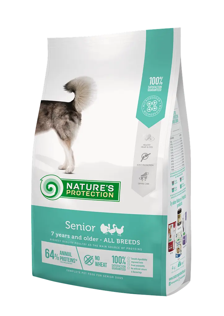 Сухий корм для дорослих собак всіх порід від 7 років Nature's Protection Senior All Breeds, 4 кг